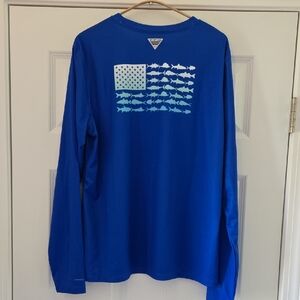 NewWOT Columbia Blue Long Sleeve UV PFG Sun Shirt